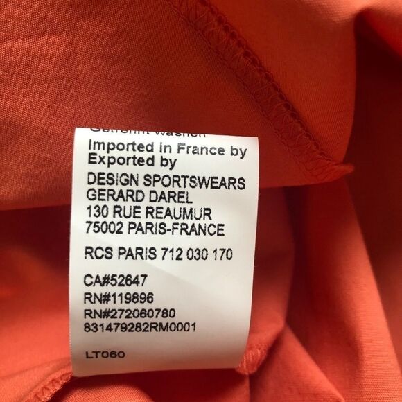 Gerard Darel Sport Top Orange Short Sleeve - Picture 6 of 6